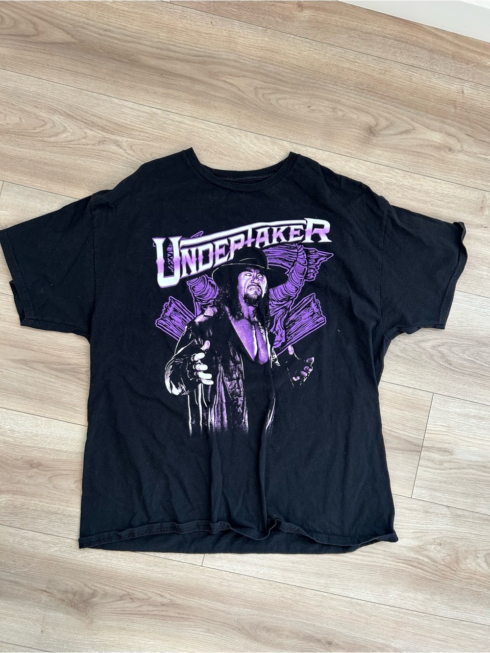 WWE Undertaker Short Sleeve Tee - Black with Purple Graphic